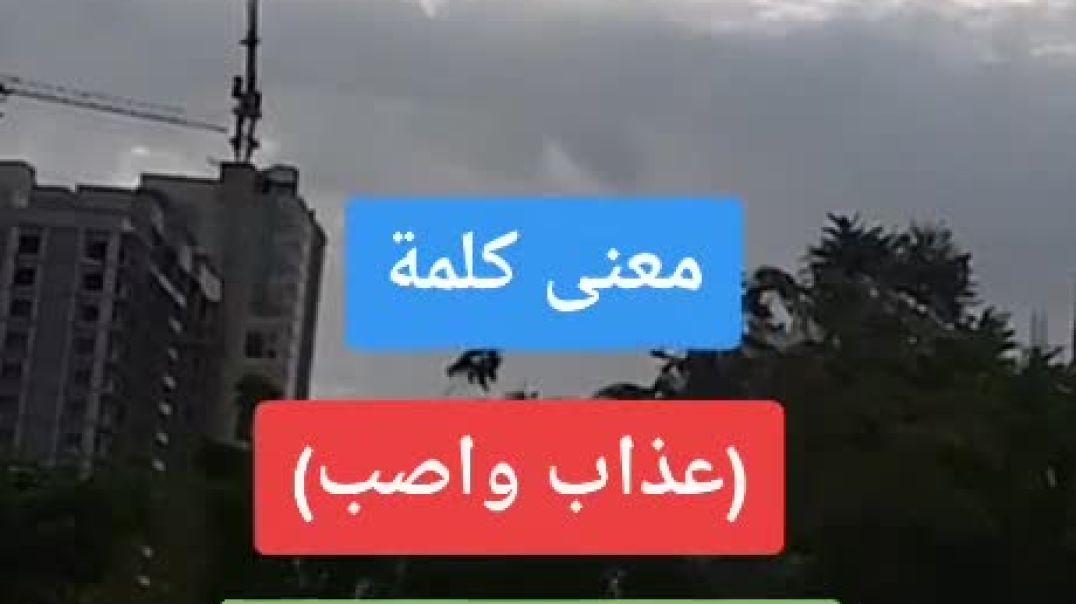 معنى ولهم عذاب واصب