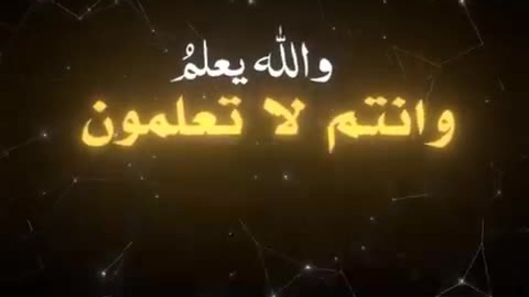 ⁣الله يعلم وانتم لا تعلمون